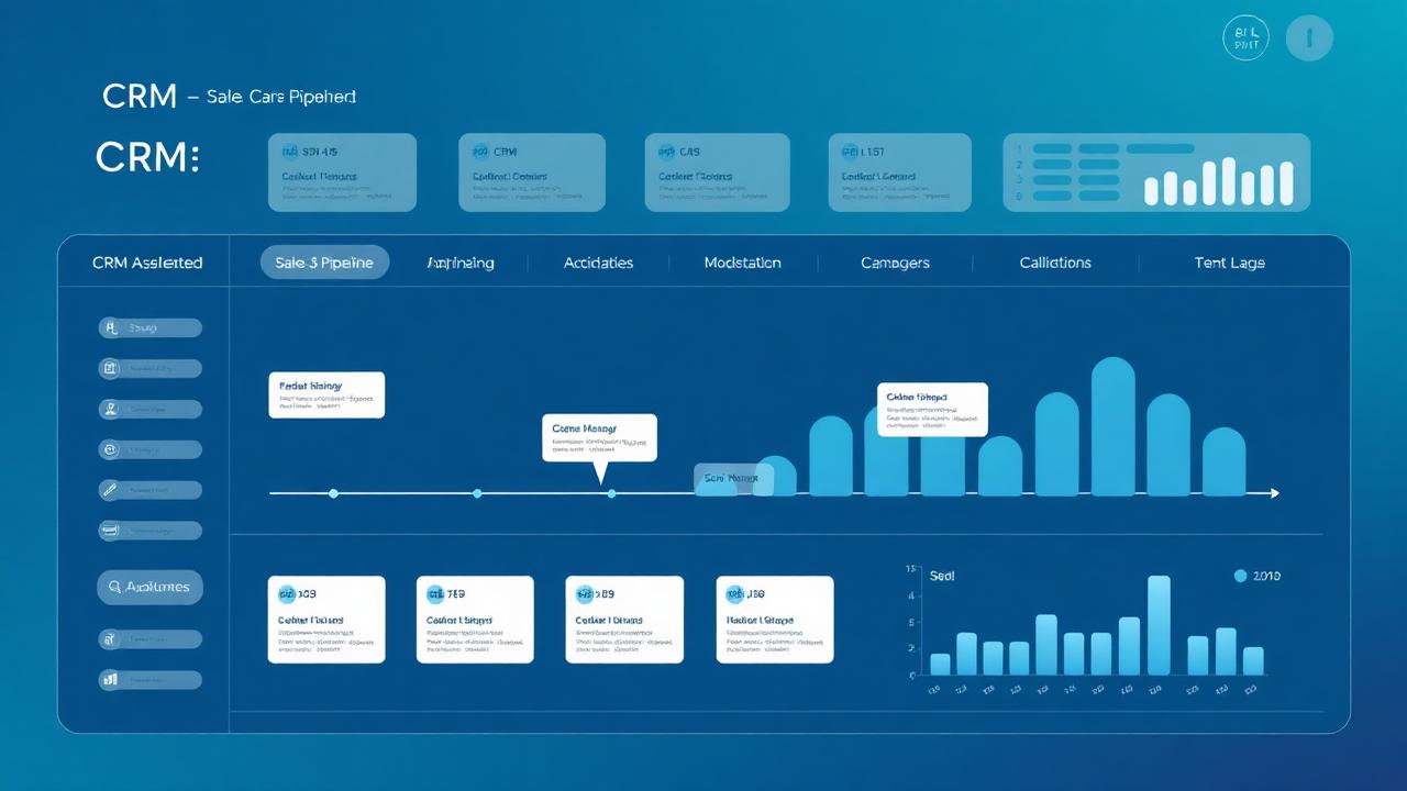 Dashboard de CRM de vendas com pipeline kanban e gráficos de conversão