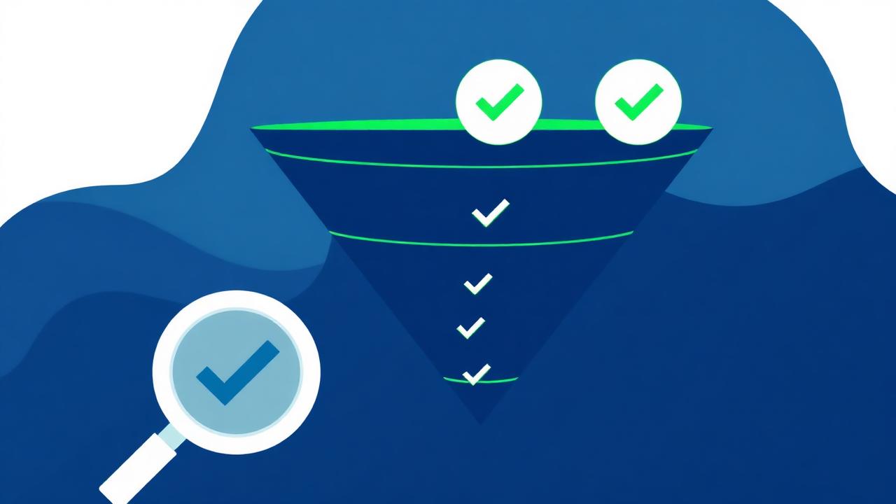 Funil de qualificação de leads com etapas MQL e SQL
